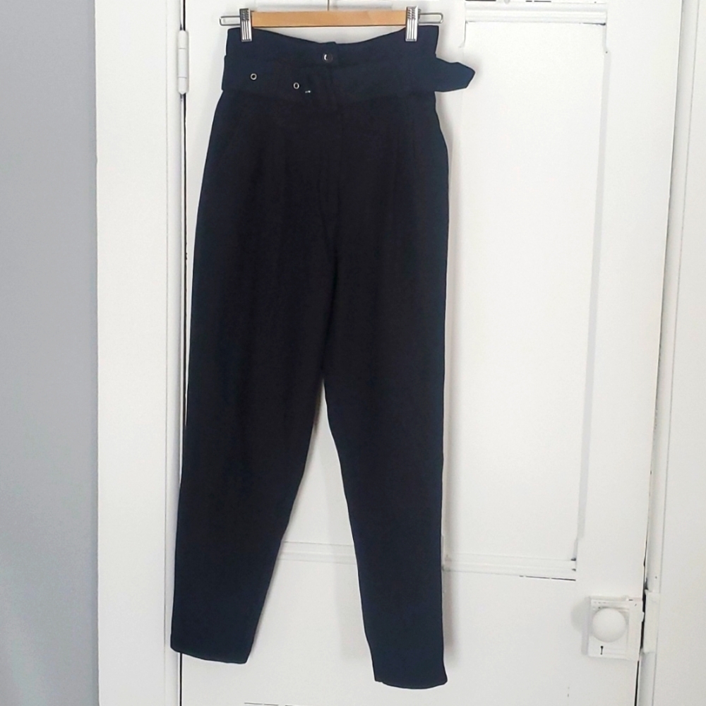 Vintage high waist wool ankle pant